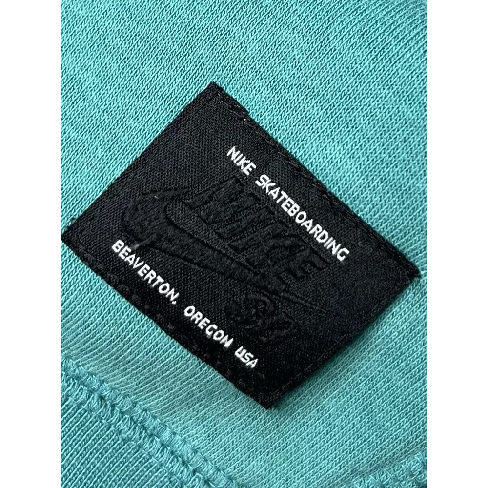 Nike SB Mens Hoodie Logo Drawstring Skateboarding Swoosh Dark Aqua Size M *read*